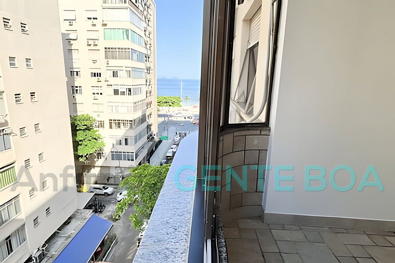 Copacabana 3Q 120m2 Vista Praia.