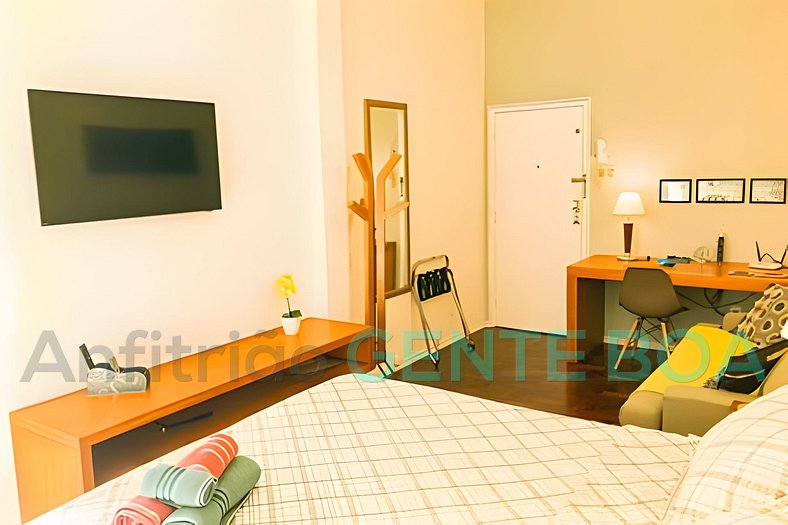 Copacabana Lindo Studio, Great Value! 300m praia.